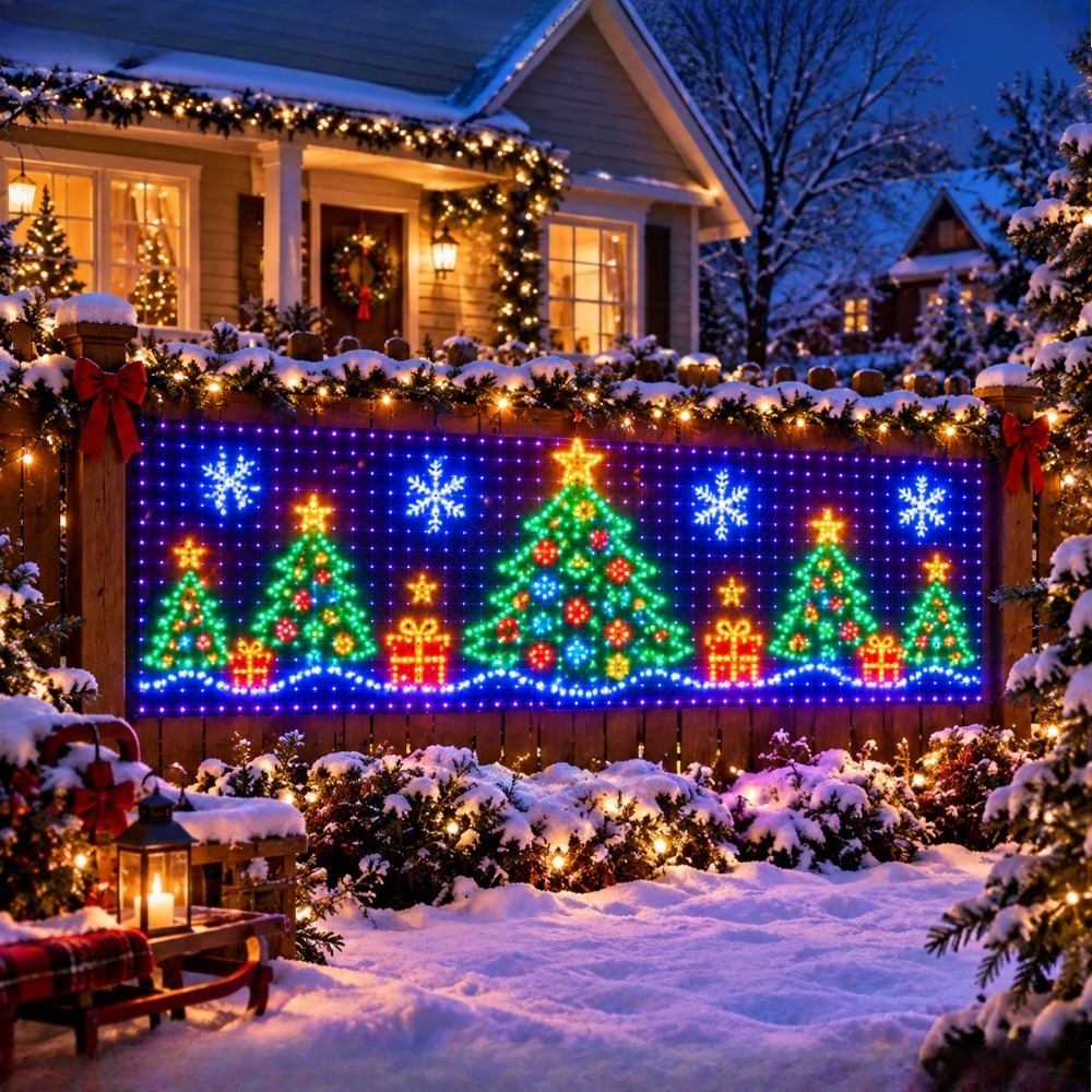Lighting Christmas Decor - Conjunto de Luzes de Rede com