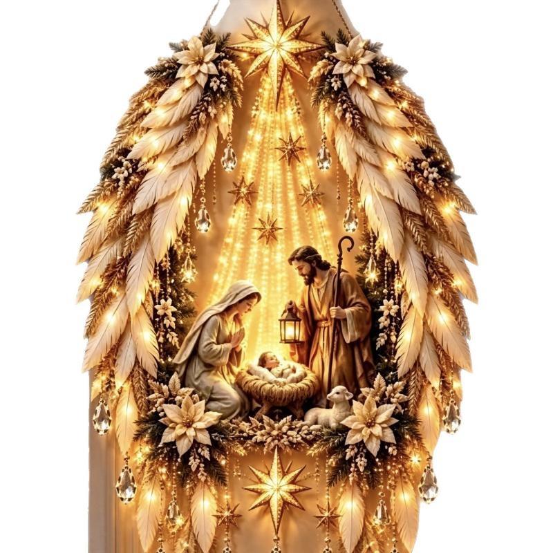 Lighting Christmas Decor - Ornamento de parede LED Estrela de