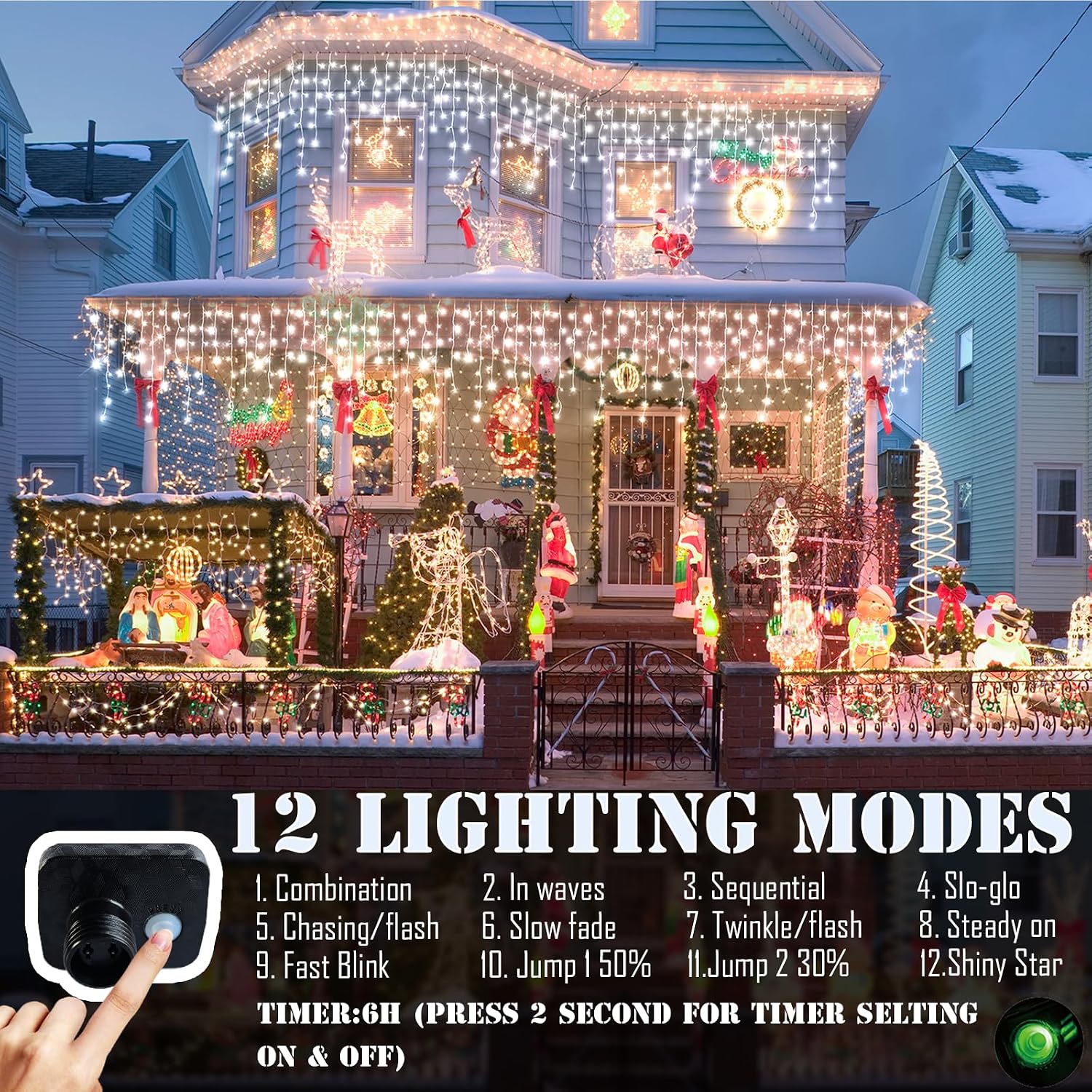 Luzes de Natal para exterior,  - Lighting Christmas Decor avaliação e preço