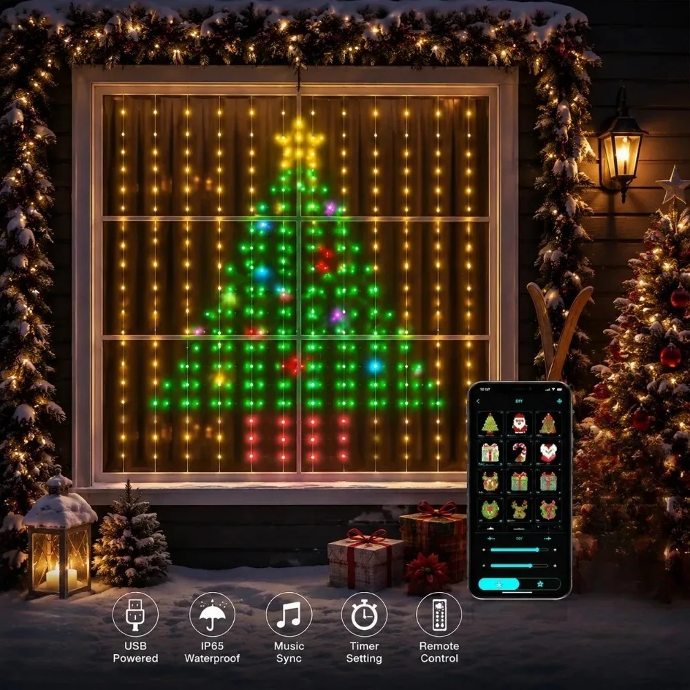 Cortina de Luzes LED de Natal  - Lighting Decoration Ideas avaliação e preço