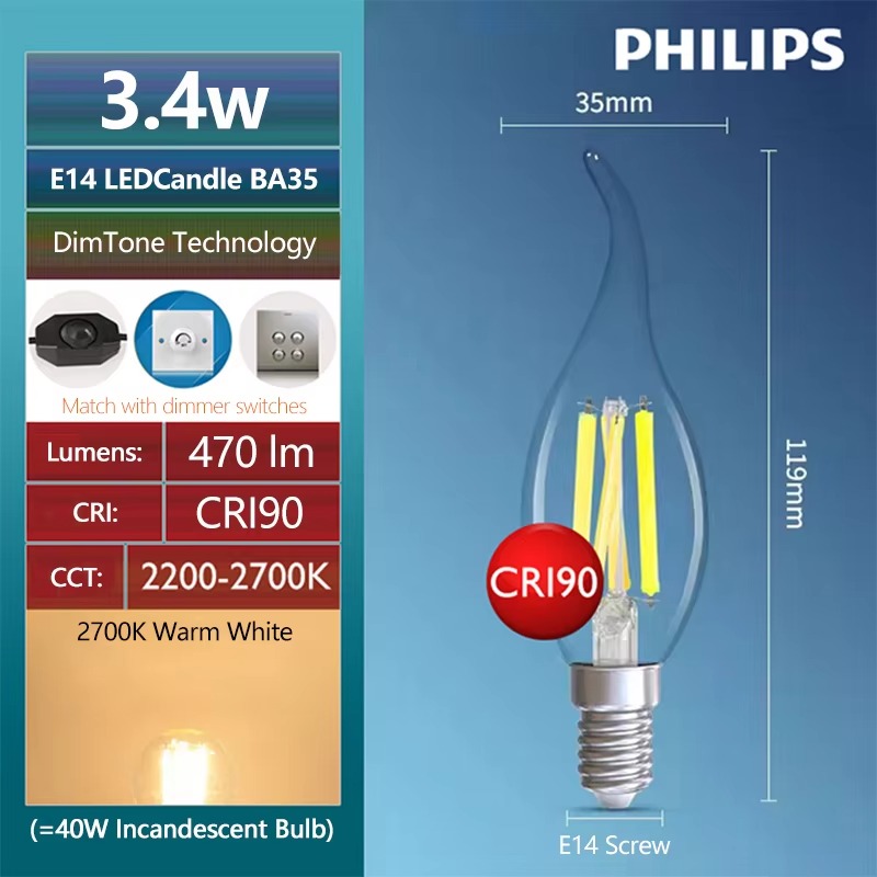 Lâmpadas de filamento LED PHIL - Philips Bulb Led Classic avaliação e preço