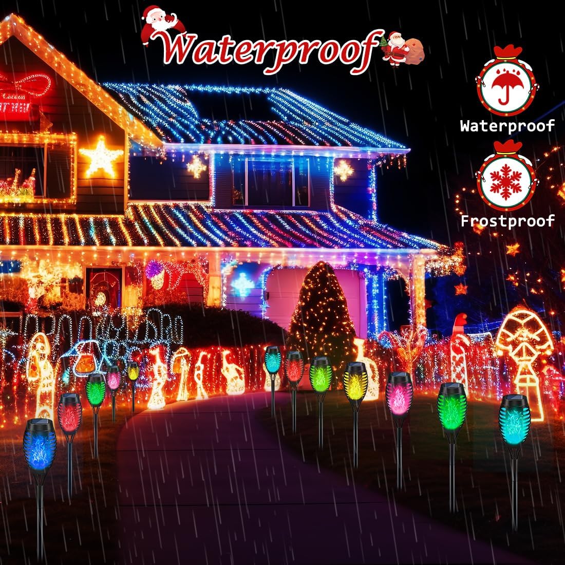 Luzes de Natal solares para de - Lighting Christmas Decor avaliação e preço