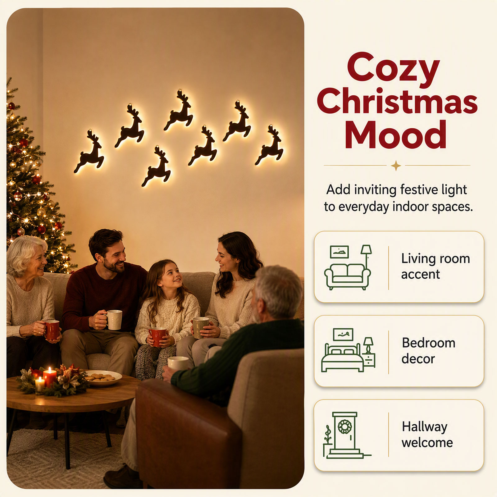 7 peças de decoração natalina  - Up Lighting Decor avaliação e preço
