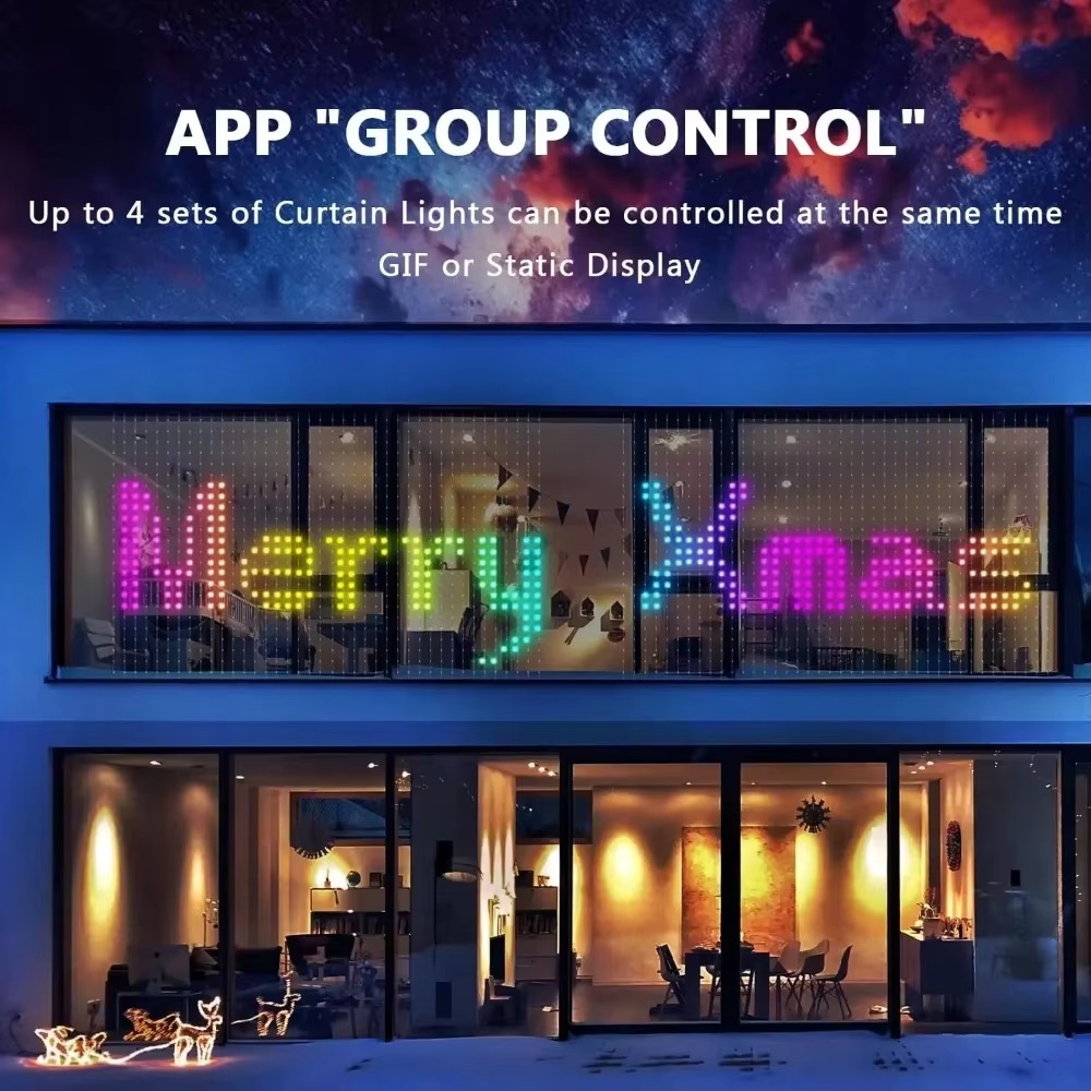 Conjunto de Luzes de Cortina D - Lighting Christmas Decor avaliação e preço